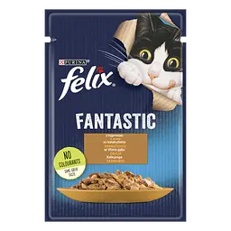 Вологий корм для котів Felix Fantastic з індичкою 2.21 кг (26 шт. х 85 г) - мініатюра 2