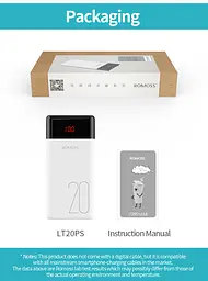 Зовнішній акумулятор Romoss 20000 mAh LT20PS (PLM20-102-1131H) - мініатюра 3