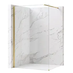 Душова стінка Rea Flexi Walk-In 90x195 transparent brushed gold KPL-K99266
