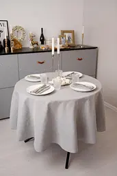 Скатертина Dх136 см Перлина Silver ПРОВАНС (037602)