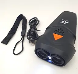 Ультразвуковий акумуляторний відлякувач собак із ліхтариком Ultrasonic Dog Repeller PU 70/8669 - мініатюра 1