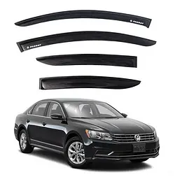 Дефлектори окон ветровики Volkswagen Passat B7 Седан 2010- Europe Скотч 3M Voron Glass