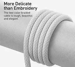 Кабель Baseus Dynamic Series Fast Charging Data Cable USB to iP 2.4 A 1 m White (CALD000402) - мініатюра 7