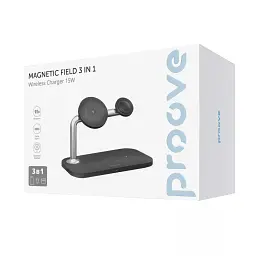 Бездротовий зарядний пристрій Proove Magnetic Field 3in1 15W Black (WSMF15010001) - мініатюра 5