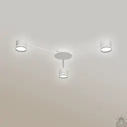Люстра GUSTAV 3R 850x85 мм Біла на 3 лампи GX53 ESLLSE - мініатюра 7