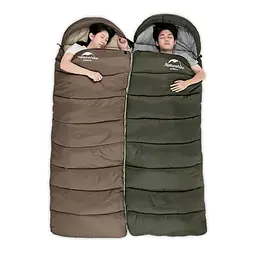 Спальник Naturehike U150 з капюшоном (NH20MSD07) +11°C - правий - коричневий - мініатюра 3