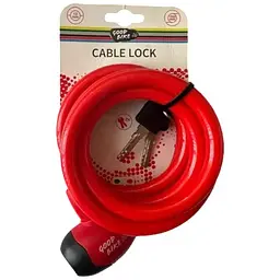 Велозамок Good Bike Security Lock тросовый Ø12 x 1500 мм красный (92758R-IS)
