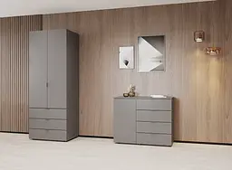 Шафа розпашна для одягу Doros Гелар Графіт 2 ДСП 77,5х49,5х203,4 (80737023) - мініатюра 12