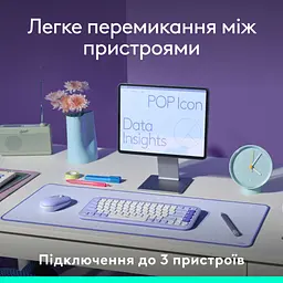 Клавіатура Logitech POP Icon Keys Bluetooth UA Lilac (920-013074) - мініатюра 8