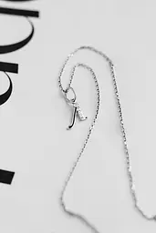 Срібний кулон-літера Л (7057л) - мініатюра 4