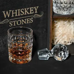 Подарунковий набір віскі Whiskey Stones №12 у дерев'яному пеналі - графин + склянки Bohemia Diamond - мініатюра 6