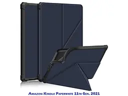 Чохол для електронної книги BeCover Ultra Slim Origami для Amazon Kindle Paperwhite 11th Gen. 2021 Deep Blue (707219) - мініатюра 2