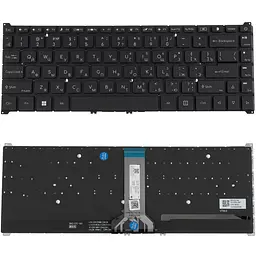 Клавіатура для ноутбука ACER (ConceptD 5 CN516-72) rus чорний без кадру підсвічування клавіш