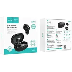 Бездротові навушники Hoco EW11 Melody True Wireless Bluetooth Headset кейс з дисплеєм чорні - мініатюра 2