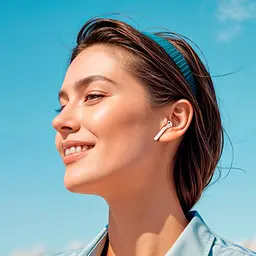 Бездротові навушники Hoco EW80 Magnificent true wireless touch screen BT headset, BT5.4, 30mAh, 300mAh, 4h, white - мініатюра 8