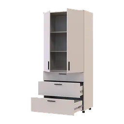 Шафа для одягу Doros Торн Кашемір 2 ДСП/3Ш (полиці) 90х51.6х200 (44900450) - мініатюра 3