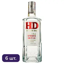 Упаковка горілки Хлібний Дар HD Extra Strong Міцна 43% 3 л (0.5 л x 6 шт.)