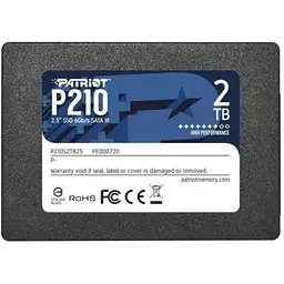 Твердотільний накопичувач SSD 2Tb, P210, SATA3, 2.5", 3D TLC, 520/430 МБ/с Patriot teh0019829