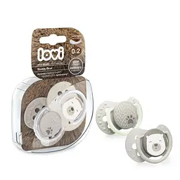 Пустушка силіконова Lovi Buddy bear, симетрична, 0-2 міс., бежевий, 2 шт. (22/862) - мініатюра 2