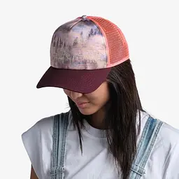 Кепка Buff Trucker Cap, Derama Multi L/XL Рожевий-Бордовий - мініатюра 3