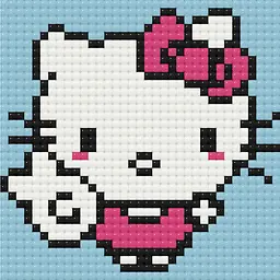 Алмазна мозаїка міні Hello Kitty Хеллоу Кітті ODM0111 10х10 см