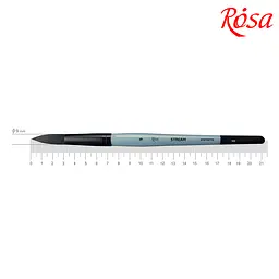 Пензель синтетика кругла Stream 132 № 9 коротка ручка ROSA (4823098517153)