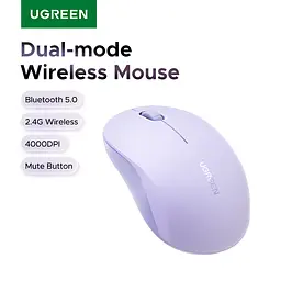 Маніпулятор миша бездротова ugreen M331 Multi-mode Wireless Mouse Фіолетовий - мініатюра 3