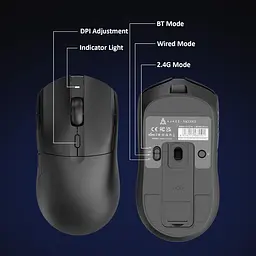 Мишка бездротова AJAZZ AJ139 V2 MC Миша комп'ютерна із зарядною док-станцією / 2.4G / Bluetooth / USB Black (19578) - мініатюра 8