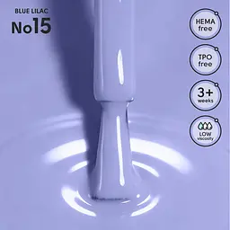 Гель-лак для нігтів 15 Blue Lilac Shelly 12 мл - мініатюра 2