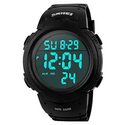Наручний годинник чоловічий Skmei 1068 Black, 1068BK (12256) - мініатюра 2