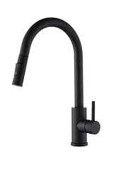 Змішувач для кухні VBI Flusso з висувним виливом black VBI-055000BL, Чорний матовий