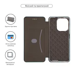 Чехол-книжка для OPPO A5 Pro 4G/A5 Pro 5G, G-Case, зеленый, кожаный чехол-книга из экокожи (PU) и TPU, с магнитом, с подставкой и вместительным кардхолдером, противоударный, защита всего корпуса, ArmorStandart (ARM85407) - мініатюра 3