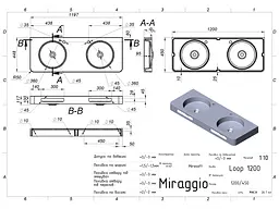 Умивальник Miraggio LOOP 1200-2 (8814001) Mirasoft, Матовий, Підвісний, Білий - мініатюра 2