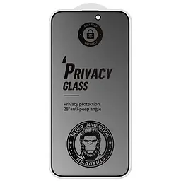 Захисне 2.5D скло Full Cover Anti-Peep Matte для Apple iPhone 14 Pro Max (6.7") Чорний Blueo teh0031788 - мініатюра 2