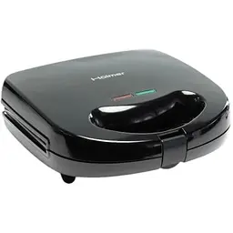 Мультимейкер Holmer HCG-02SM 800 W 2 панелі: гриль віденські вафлі розмір панелей 22.5х12.5 см захист від перегріву індикатор нагріву Black
