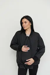 Бомбер для вагітних демісезонний Knoxville розмір XXL-3XL Lullababe Чорний
