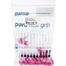 Набір міжзубних щіток Paro Swiss Flexi Grip супер-тонкі 2 мм з ковпачком рожевий 30 шт. - мініатюра 2