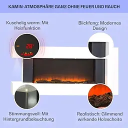 Камін електричний Klarstein Studio Light & Fire 2 (10032727) - мініатюра 2
