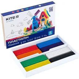 Пластилін восковий Kite Classic 8 кольорів 160 г (K-082) - мініатюра 5