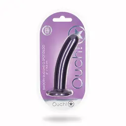 Фалоімітатор Ouch! Smooth G-Spot Dildo 6'' 14.5 см (фіолетовий) - мініатюра 12