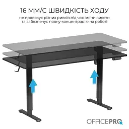 Комп'ютерний стіл OfficePro ODE1670B Black (ODE1670B) - мініатюра 8
