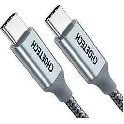 Дата кабель USB-C to USB-C 1.8m USB 2.0 100W Choetech (XCC-1002-GY)