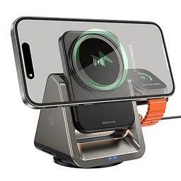 БЗП Borofone BQ30 Wide 3in1 15W Metal gray - мініатюра 2