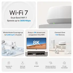 Система WiFi-Mesh Deco BE22 BE3600, 1xGE LAN, 1xGE WAN, 1мод TP-Link teh0017349 - мініатюра 6