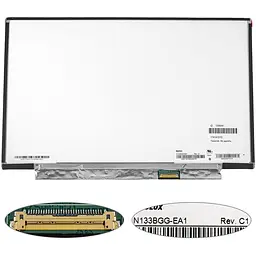 Матриця 13.3 N133BGG-EA1 (1366*768 30pin(eDP) LED SLIM(без планок та вушок) матова роз'єм праворуч знизу) для ноутбука