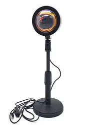 Проекційний світильник Sunset Lamp на штативі, лампа-проектор заходу сонця USB