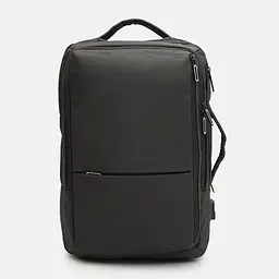 Великий текстильний чорний рюкзак Confident ANT02-2021-2A