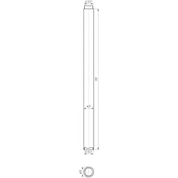 Трубка для подовження штанги Globus Lux ST300-tube 000016860, Нержавіюча сталь - мініатюра 3