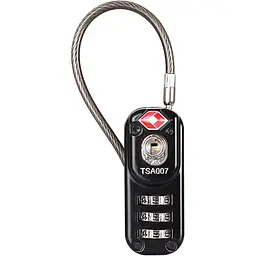Замок Lifeventure TSA Zipper Lock Чорний - мініатюра 3