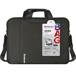 Сумка для ноутбука Defender Geek 15.6" Black (26084) - мініатюра 2